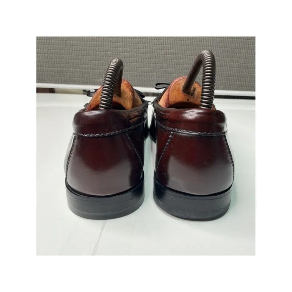 Cole Haan Burgundy Leather Tassel Loafers Men's Size 9 3E Wide